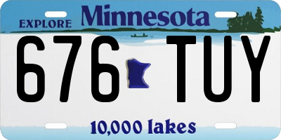 MN license plate 676TUY