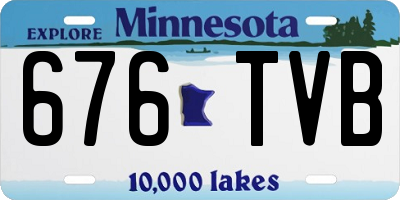 MN license plate 676TVB