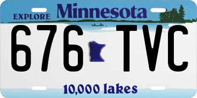 MN license plate 676TVC