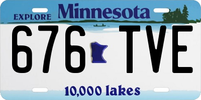 MN license plate 676TVE