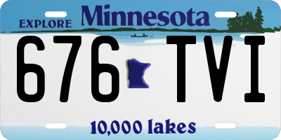 MN license plate 676TVI