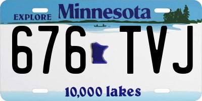 MN license plate 676TVJ