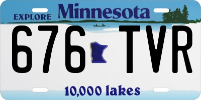 MN license plate 676TVR