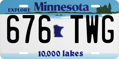 MN license plate 676TWG