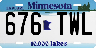 MN license plate 676TWL