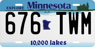 MN license plate 676TWM