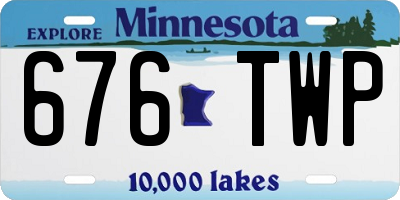 MN license plate 676TWP