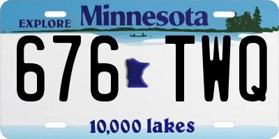 MN license plate 676TWQ