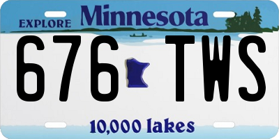 MN license plate 676TWS