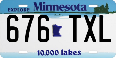 MN license plate 676TXL