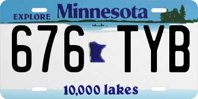 MN license plate 676TYB
