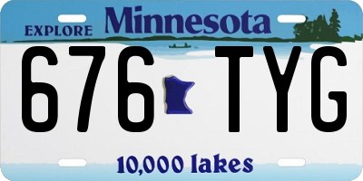 MN license plate 676TYG