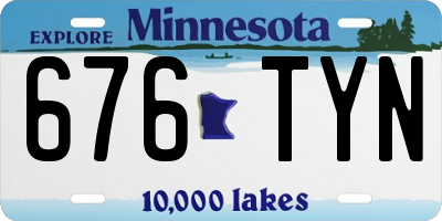 MN license plate 676TYN