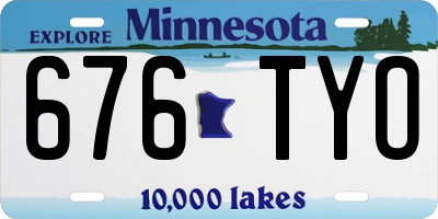 MN license plate 676TYO