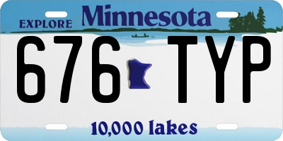 MN license plate 676TYP