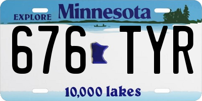MN license plate 676TYR