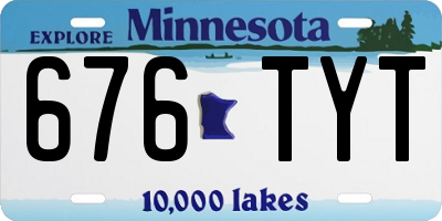 MN license plate 676TYT