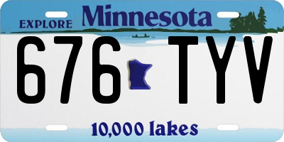 MN license plate 676TYV