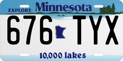MN license plate 676TYX