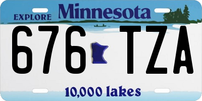 MN license plate 676TZA