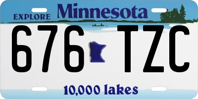 MN license plate 676TZC