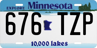 MN license plate 676TZP