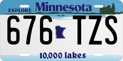 MN license plate 676TZS