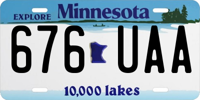 MN license plate 676UAA