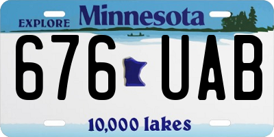 MN license plate 676UAB