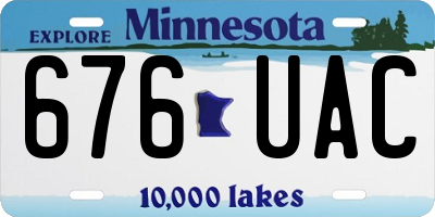 MN license plate 676UAC