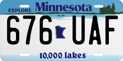 MN license plate 676UAF