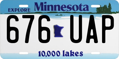 MN license plate 676UAP