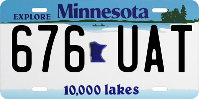 MN license plate 676UAT