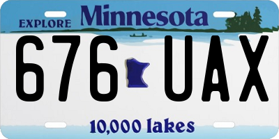 MN license plate 676UAX