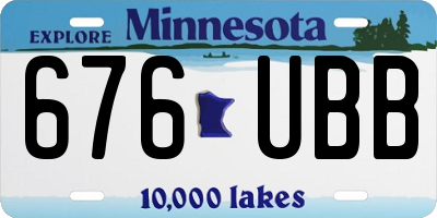 MN license plate 676UBB