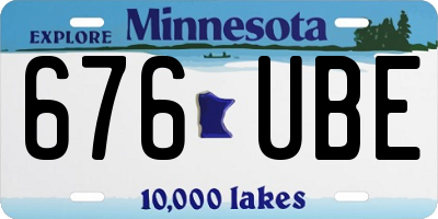 MN license plate 676UBE