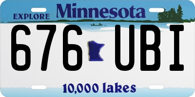 MN license plate 676UBI