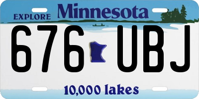 MN license plate 676UBJ