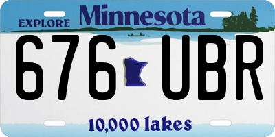 MN license plate 676UBR