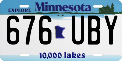 MN license plate 676UBY
