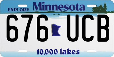 MN license plate 676UCB