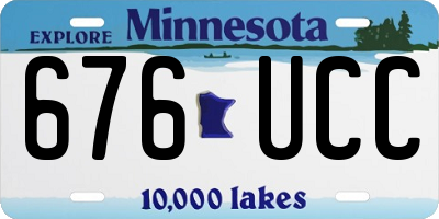 MN license plate 676UCC