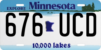 MN license plate 676UCD