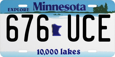 MN license plate 676UCE