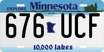 MN license plate 676UCF