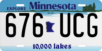 MN license plate 676UCG