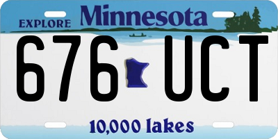 MN license plate 676UCT