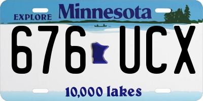 MN license plate 676UCX