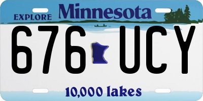 MN license plate 676UCY