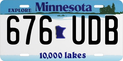 MN license plate 676UDB